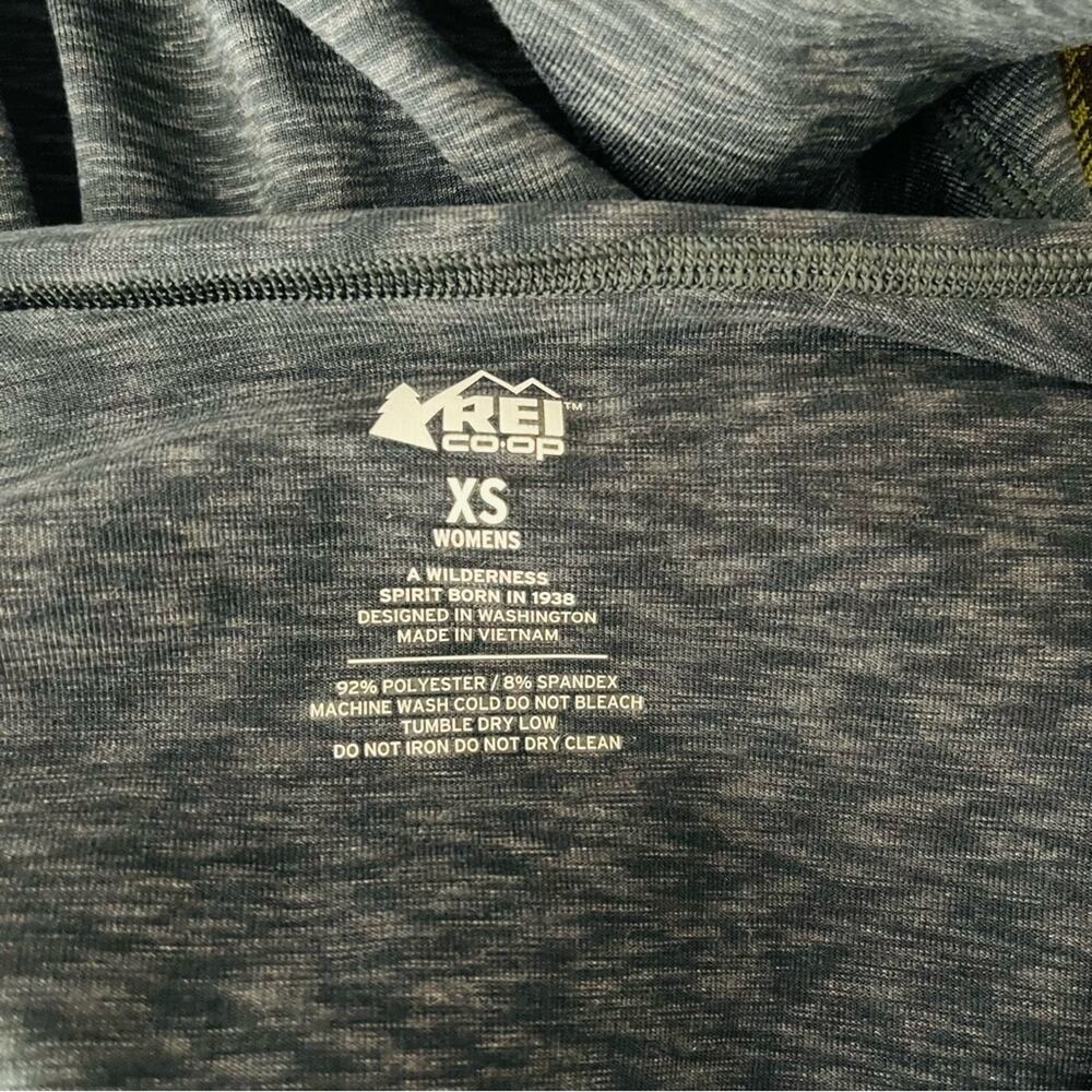REI grey stretch outdoor athletic hiking camping half zip pullover hoodie top XS - Picture 5 of 5